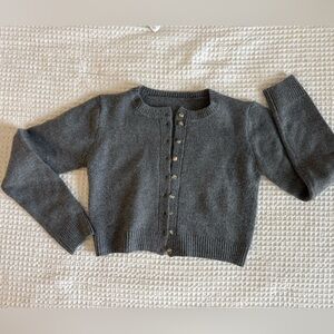 Gray cardigan wool